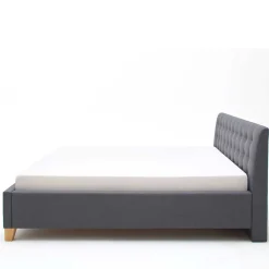 Polsterbett in Grau & Eiche - Saludio^Wohnen Online