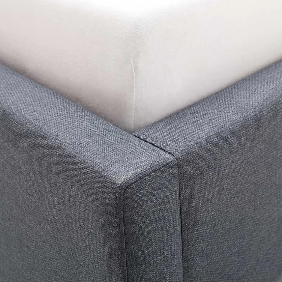 Polsterbett in Grau & Eiche - Saludio^Wohnen Online