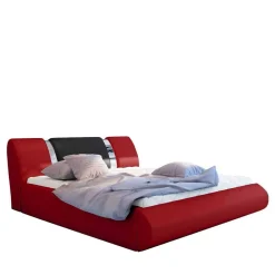 Wohnen Polsterbett in Rot mit Schwarz - Hawaian