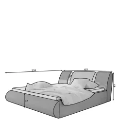 Wohnen Polsterbett in Rot mit Schwarz - Hawaian