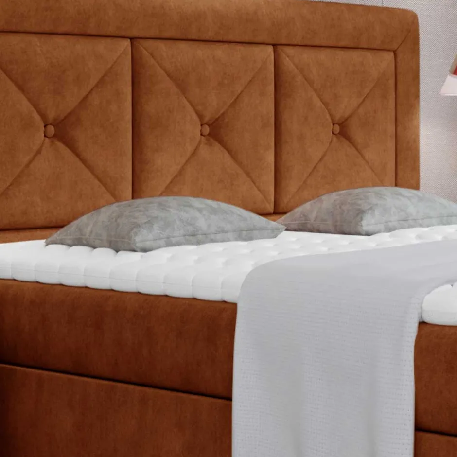 Wohnen Polsterbett in Rotbraun Vintage Optik - Bogor