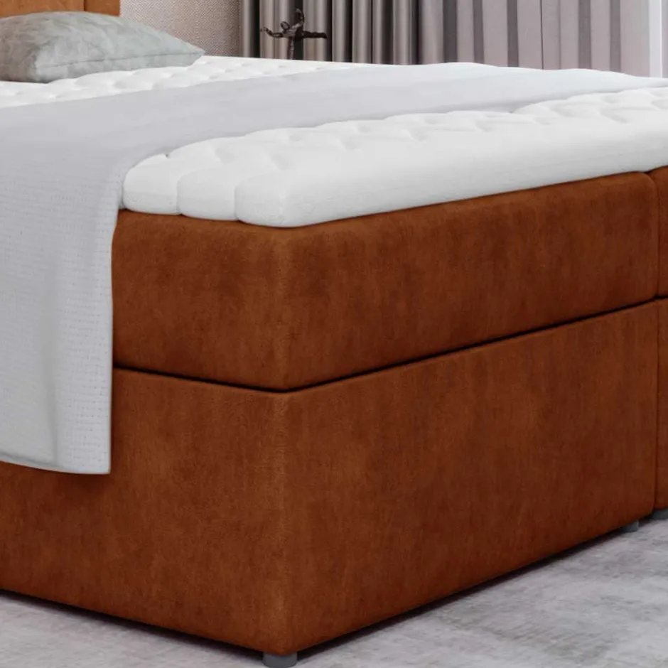 Wohnen Polsterbett in Rotbraun Vintage Optik - Bogor