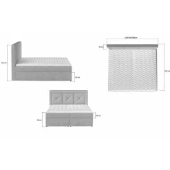 Wohnen Polsterbett in Rotbraun Vintage Optik - Bogor