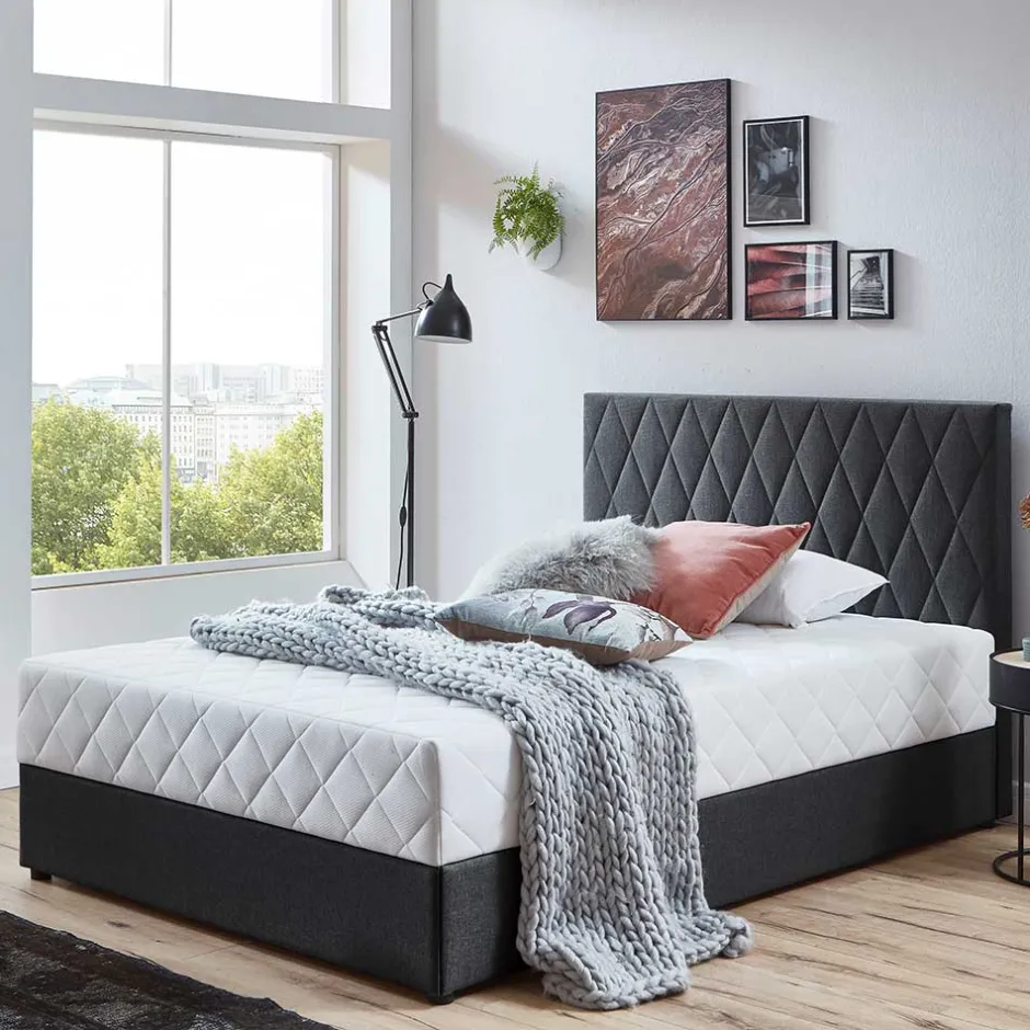 Wohnen Polsterbett mit Matratze H2 und Bettkasten - Marianne