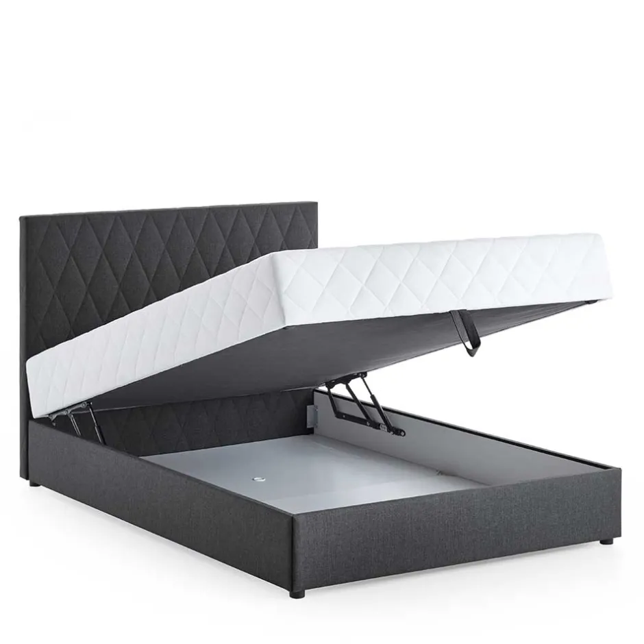 Wohnen Polsterbett mit Matratze H2 und Bettkasten - Marianne