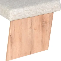 Wohnen Polster-Eckbank in Beigegrau und Eiche Natur - Saliva VII