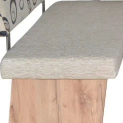 Wohnen Polster-Eckbank in Beigegrau und Eiche Natur - Saliva VII