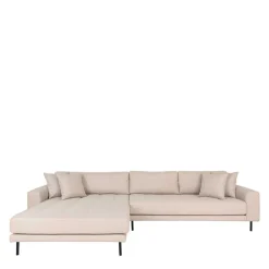 Wohnen Polsterecke in Beige Stoff - Pogarana