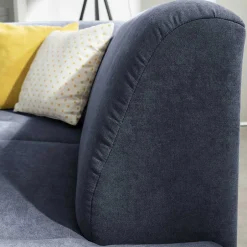 Polsterecke in Blau mit Chrom - Lex^Wohnen Online