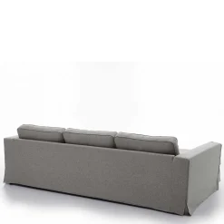 Wohnen Polsterecke in Grau Webstoff - Valtte