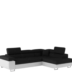 Wohnen Polsterecke in Schwarzbraun Weiß mit Funktion - Ziariva