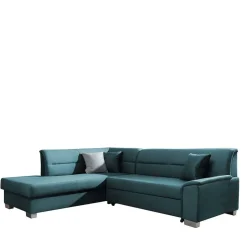 Wohnen Polsterecke mit Bettfunktion in Petrol Blau - Orastie