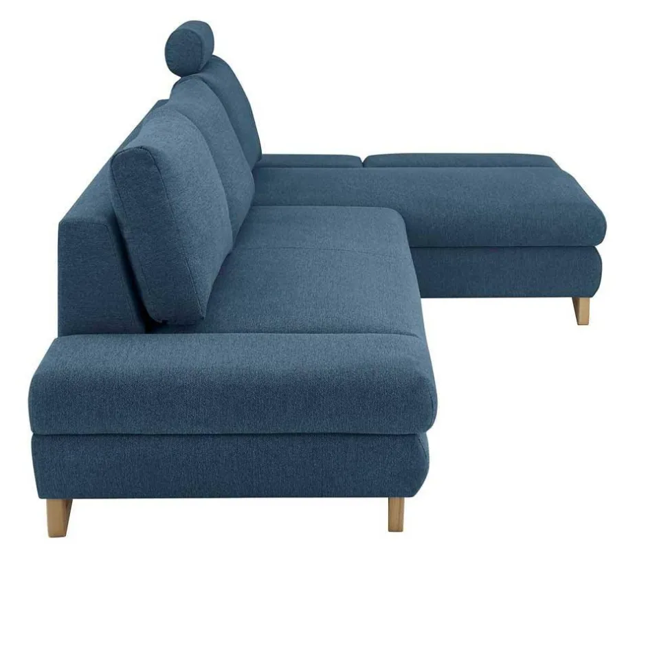Wohnen Polsterecke Schlafsofa in Blau - Baonga