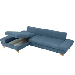 Wohnen Polsterecke Schlafsofa in Blau - Baonga