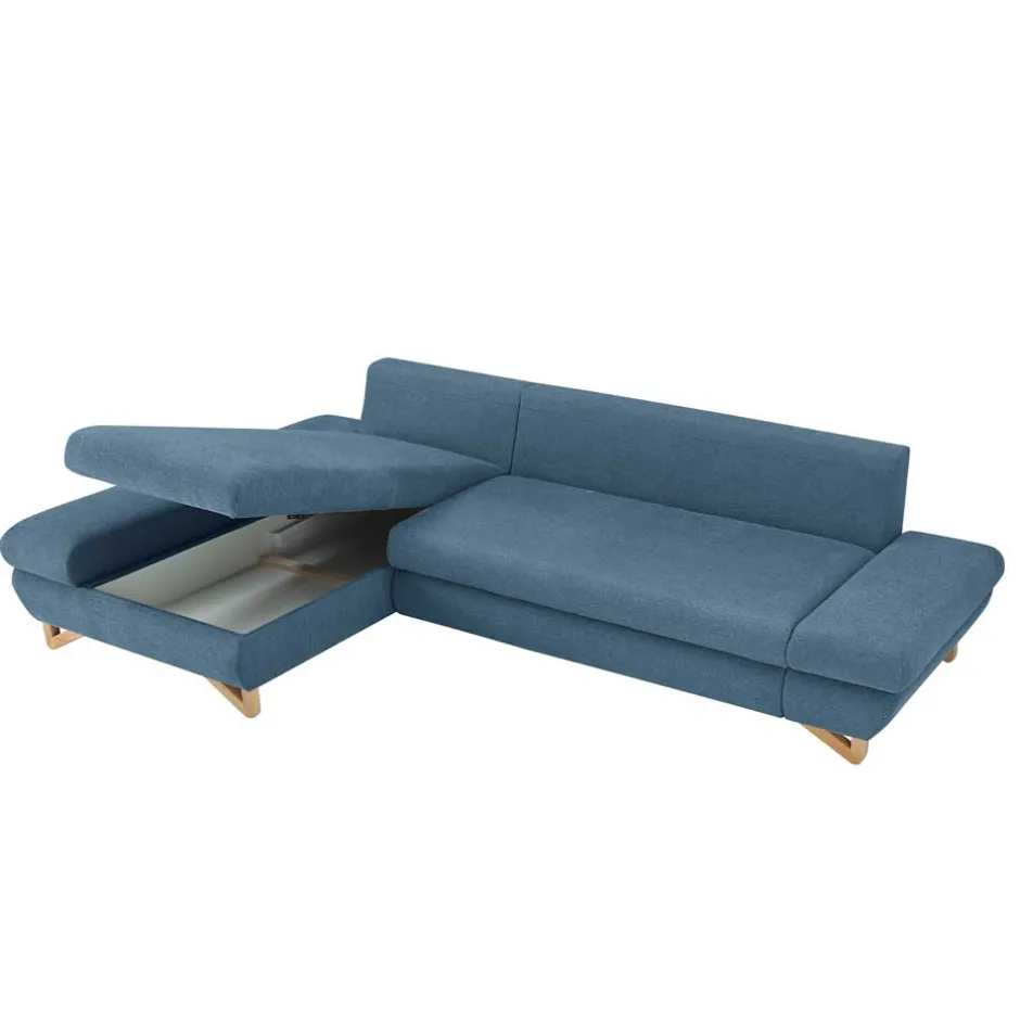 Wohnen Polsterecke Schlafsofa in Blau - Baonga