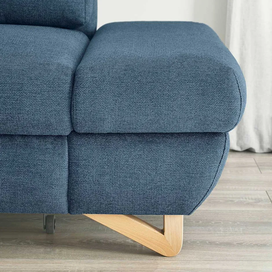 Wohnen Polsterecke Schlafsofa in Blau - Baonga