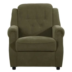 Polstergarnitur in Dunkelgrün Flockstoff - Ramira (dreiteilig)^Wohnen Best