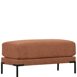 Polsterhocker aus Chenille in Rostbraun - Brixx^Wohnen
