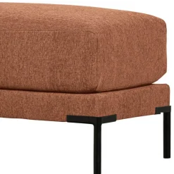 Polsterhocker aus Chenille in Rostbraun - Brixx^Wohnen