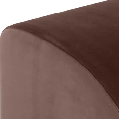 Wohnen Polsterhocker aus Samtvelours in Braun - Vastonia