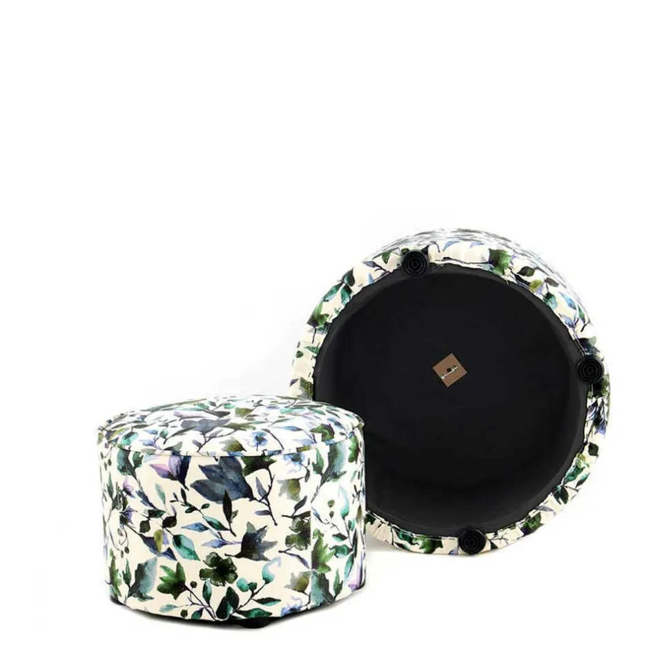 Polsterhocker Duo mit Blumen Muster - Tujago (zweiteilig)^Wohnen Outlet