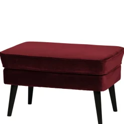 Polsterhocker in Dunkelrot & Schwarz - Haenja^Wohnen Sale