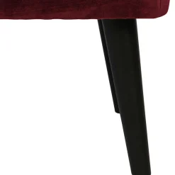 Polsterhocker in Dunkelrot & Schwarz - Haenja^Wohnen Sale