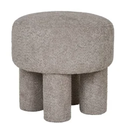 Wohnen Polsterhocker in Hellgrau Boucle - Pandorra