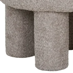 Wohnen Polsterhocker in Hellgrau Boucle - Pandorra