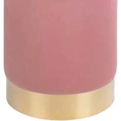 Wohnen Polsterhocker in Rosa & Messingfarben - Ontentas