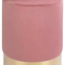 Wohnen Polsterhocker in Rosa & Messingfarben - Ontentas