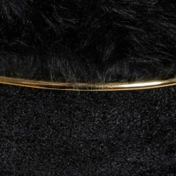 Wohnen Polsterhocker in Schwarz mit Gold - Velsamos