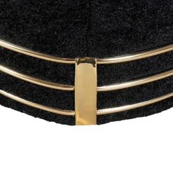 Wohnen Polsterhocker in Schwarz mit Gold - Velsamos