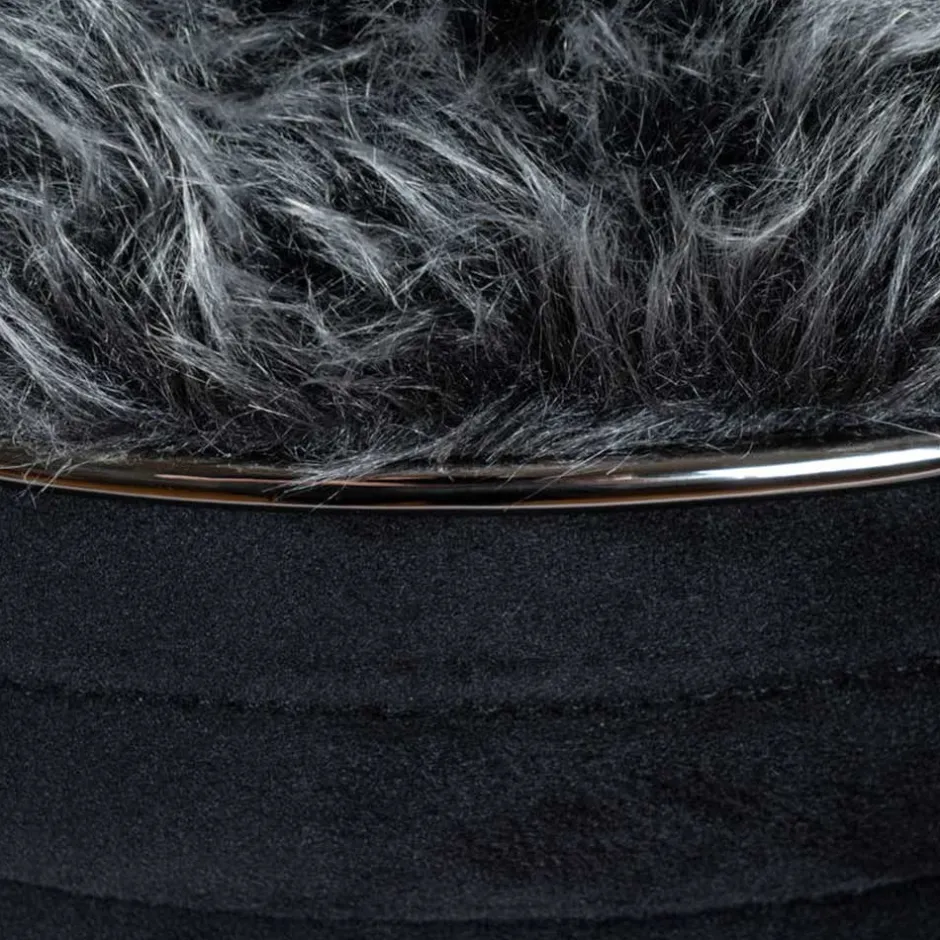 Wohnen Polsterhocker in Schwarz und Dunkelgrau - Galveston