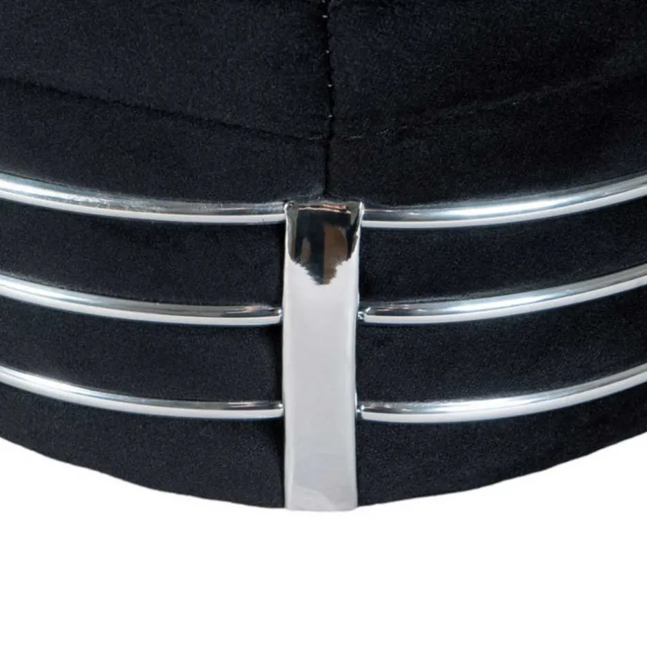 Wohnen Polsterhocker in Schwarz und Dunkelgrau - Galveston