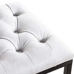 Polsterhocker mit Knopfheftungen in Grau - Zalyna^Wohnen Sale