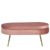 Wohnen Polsterhocker mit Samtbezug in Rosa - Kumar