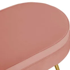 Wohnen Polsterhocker mit Samtbezug in Rosa - Kumar