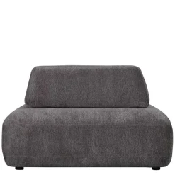 Polsterhocker mit verstellbarer Rückenlehne in Dunkelgrau - Atan^Wohnen Best