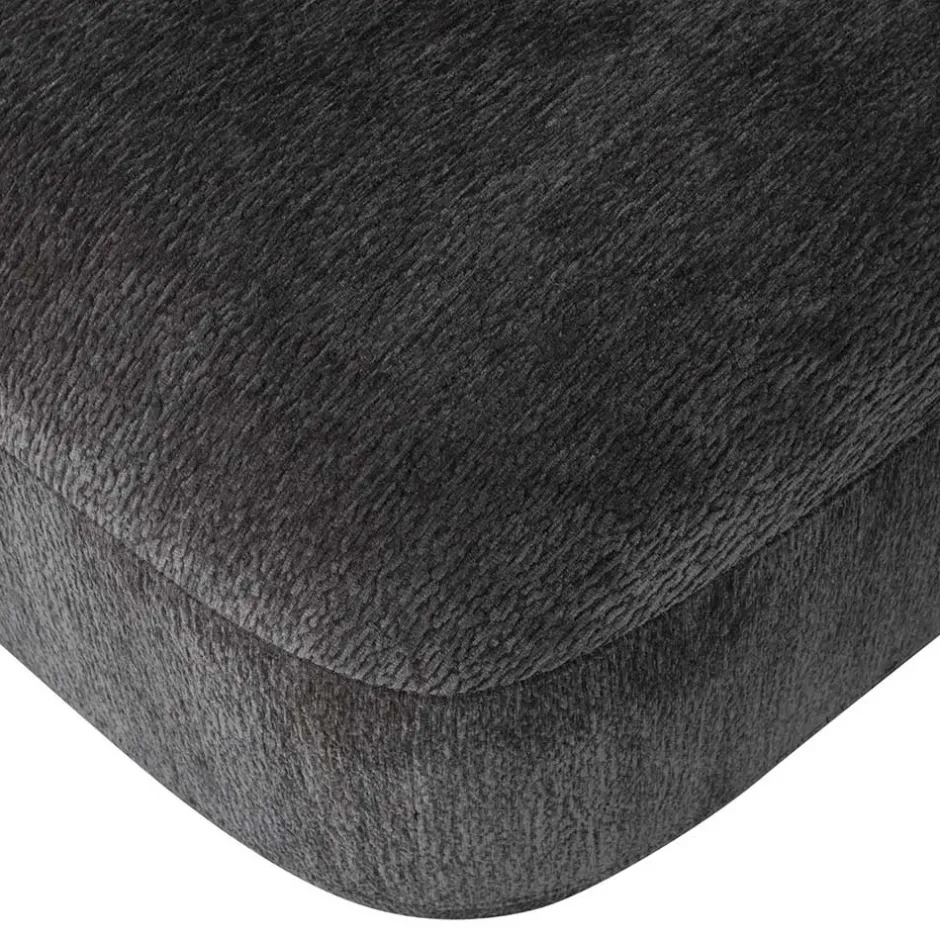 Polsterhocker mit verstellbarer Rückenlehne in Dunkelgrau - Atan^Wohnen Best