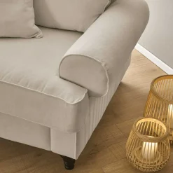 Polstersessel & Hocker in Beige - Merandes (zweiteilig)^Wohnen