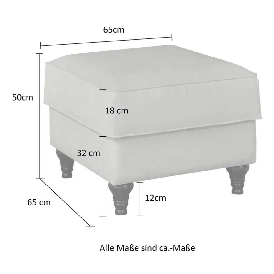 Polstersessel & Hocker in Beige - Merandes (zweiteilig)^Wohnen