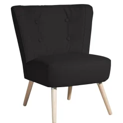 Polstersessel aus Kunstleder in Schwarz - Adaliz^Wohnen Hot