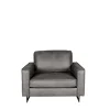 Wohnen Polstersessel aus Recyclingleder in Grau - Latizia