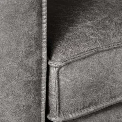 Wohnen Polstersessel aus Recyclingleder in Grau - Latizia