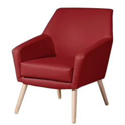 Polstersessel aus rotem Kunstleder - Jymma^Wohnen New