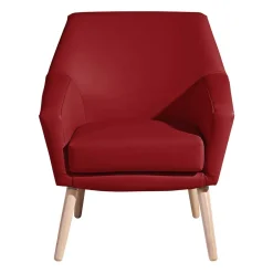 Polstersessel aus rotem Kunstleder - Jymma^Wohnen New