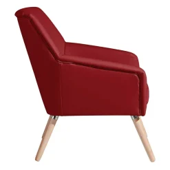 Polstersessel aus rotem Kunstleder - Jymma^Wohnen New