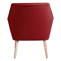 Polstersessel aus rotem Kunstleder - Jymma^Wohnen New