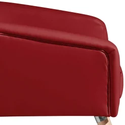 Polstersessel aus rotem Kunstleder - Jymma^Wohnen New